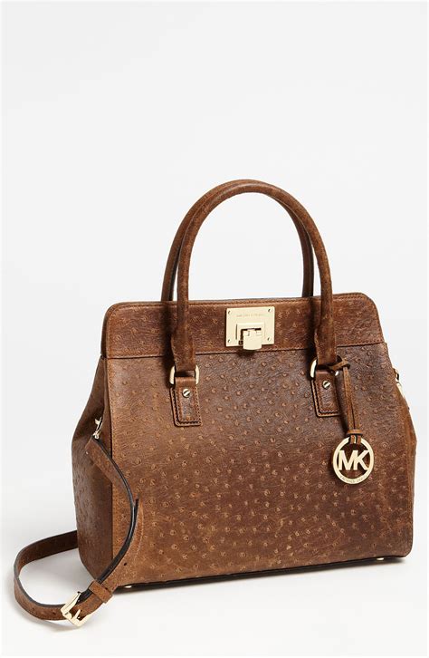 michael kors mocha ostrich wallet|michael michael kors bedford large satchel vintage ostrich mocha.